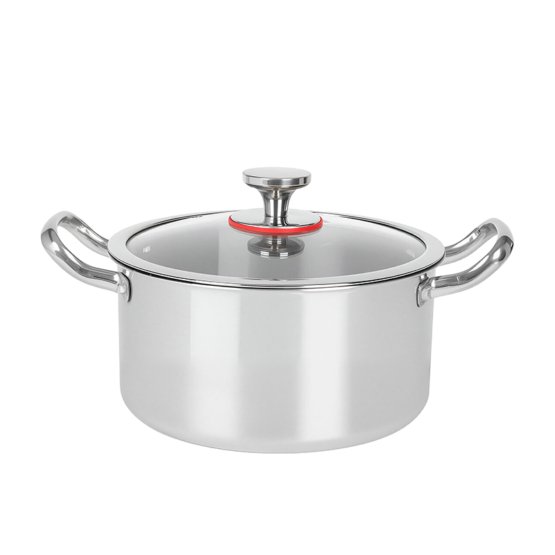 BRSP03 Triply Stainless Steel Etched Honeycomb Titanium Plasma Coating Sauce Pot