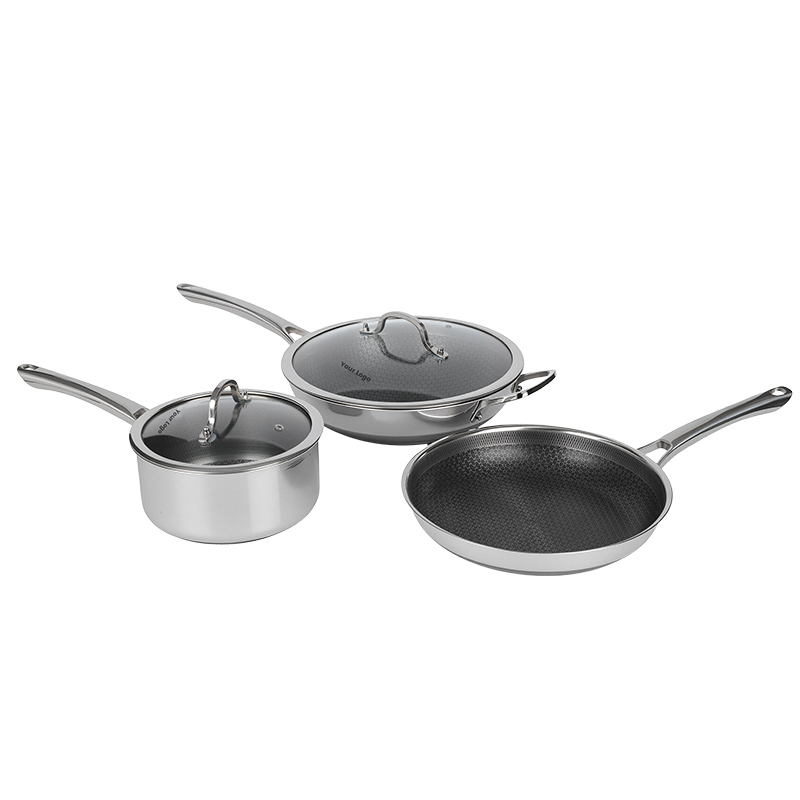 BRS05 5pcs Triply Stainless Steel Cookware Set