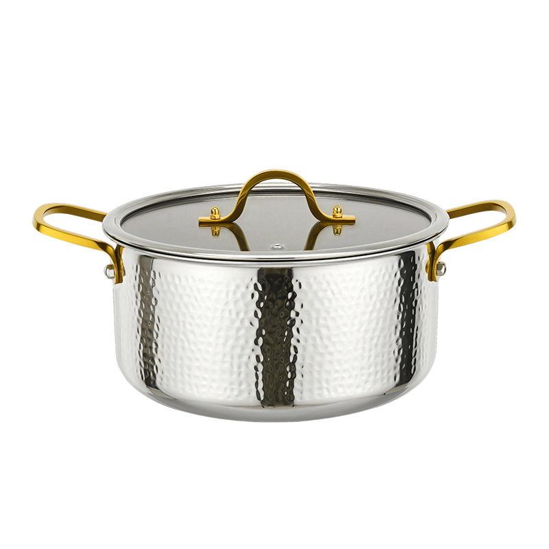 BRSP01 Triply Stainless Steel Hammered Texture Sauce Pot